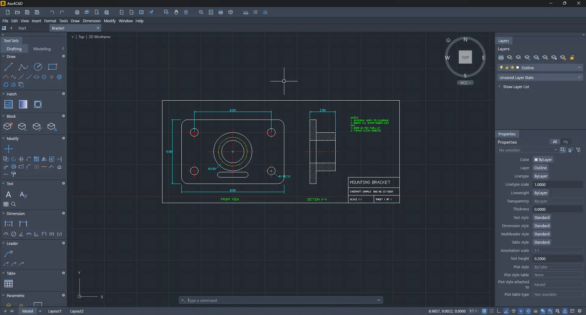 Aso4CAD application screenshot